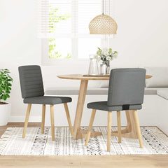Dining Chair Set of 2 Dark Grey