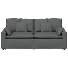 Modular Sofa with Cushions Dark Gray