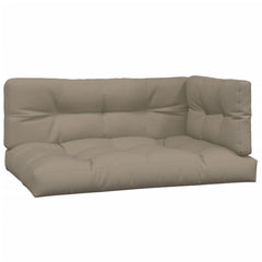 Patio Sofa Taupe Solid acacia wood with fabric cushions Large