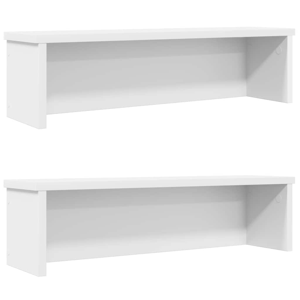 Kitchen Racks Stackable 2 pcs White 23.6x5.9x6.3