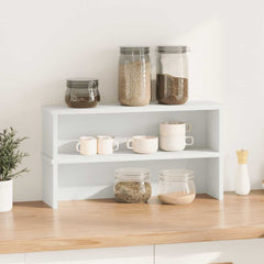 Kitchen Racks Stackable 2 pcs White 23.6x5.9x6.3
