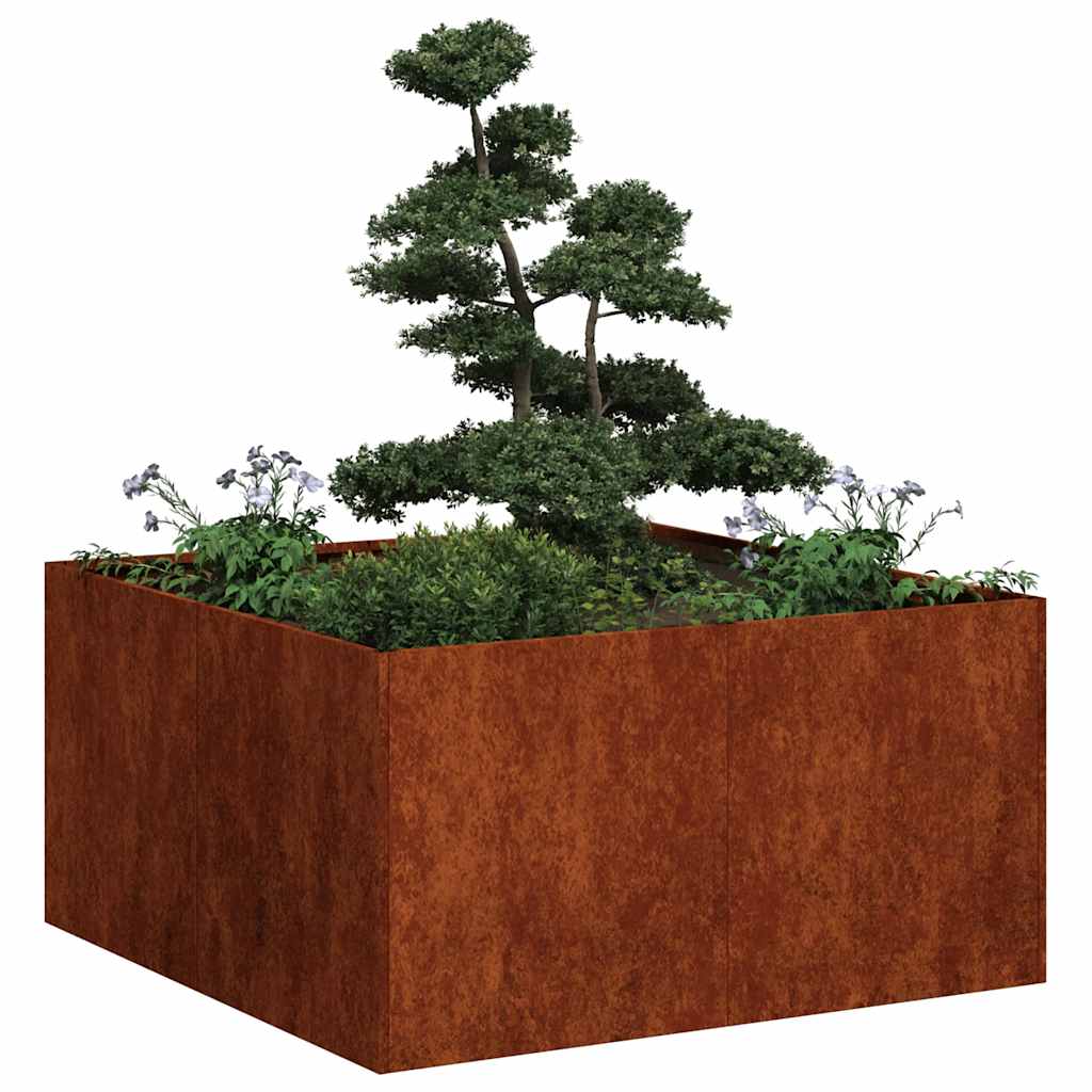 Planter Rusty Weathering Steel Large Decorative Inlays Planter