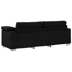 3-Seater Sofa Black 86.61 in Fabric