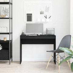Desk Black Oak Engineered Wood 35.4x15.7x28.3 in Modern Desk