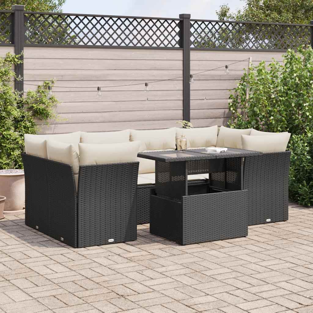 Garden Sofa Set Black