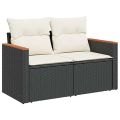 Garden Sofa Set Black, Cream White