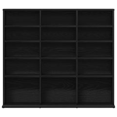 CD Cabinet Black Oak Engineered Wood Medium CD Cabinet
