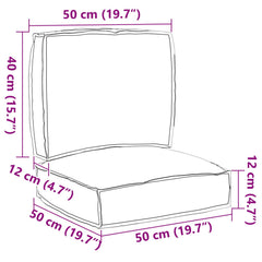 Pallet Cushion Set 2 pcs Anthracite Oxford Fabric