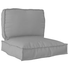 Pallet Cushion Set 2 pcs Grey Oxford Fabric