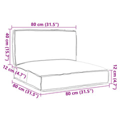 Pallet Cushion Set 2 pcs Taupe Oxford Fabric