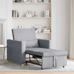 Pull out Sofa Bed Single Light grey 35.43 x 64.96 x 34.25 in