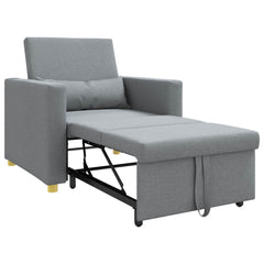 Pull out Sofa Bed Single Light grey 35.43 x 64.96 x 34.25 in