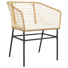 Garden Dining Set Brown PE Rattan 5 Piece Set