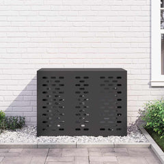Air Conditioner Cover Black 43.31 x 19.69 x 31.50 in Steel