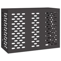 Air Conditioner Cover Black 43.31 x 19.69 x 31.50 in Steel