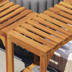 Hot Tub Surround Brown 90.55 x 90.55 in Solid Acacia Wood