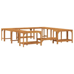 Hot Tub Surround Brown 90.55 x 90.55 in Solid Acacia Wood