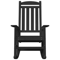 Garden Rocking Chair Black 36.22 x 27.56 x 42.52 in HDPE
