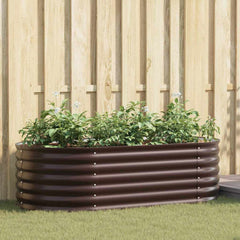 Raised Bed Brown 62.99 x 31.50 x 17.32 in Steel