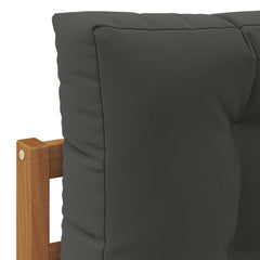 Outdoor Sofa Set with Cushion 3 pcs Natural and Anthracite