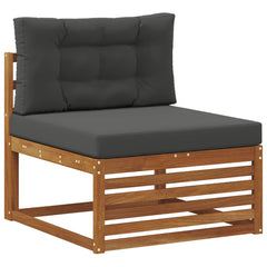 Outdoor Sofa Set with Cushion 4 pcs Natural and Anthracite