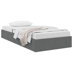 Storage Bed with Mattress Dark Grey 39.37 x 74.80 in Fabric