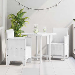 Garden Chair 2 pcs White 20.87 x 19.29 x 33.46 in Polypropylene