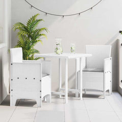 Garden Chair 2 pcs White 20.87 x 19.29 x 33.46 in Polypropylene