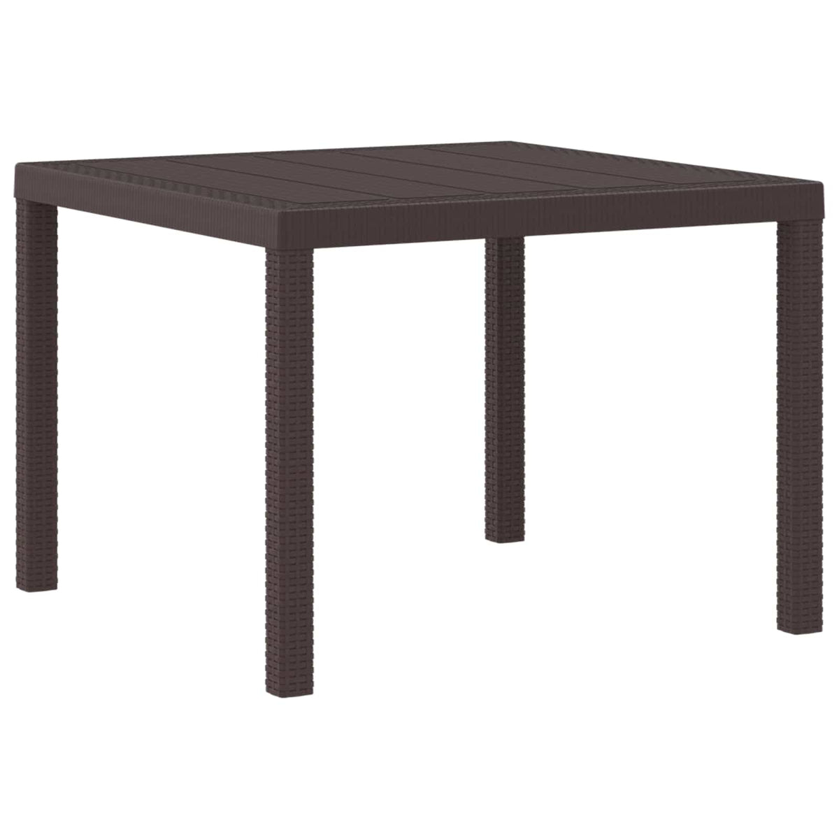 Garden Table Brown 39.37 x 39.37 x 28.74 in Poly Rattan