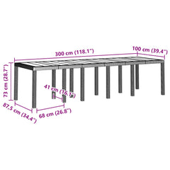 Garden Dining Set with Cushion 13 pcs Anthracite Polyrattan