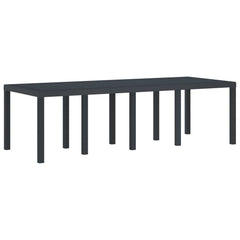 Garden Dining Set 9 pcs Anthracite Polypropylene