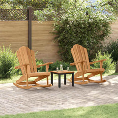 Adirondack Rocking Chair 2 pcs Brown 100 x 77 x 99 cm