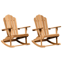 Adirondack Rocking Chair 2 pcs Brown 100 x 77 x 99 cm