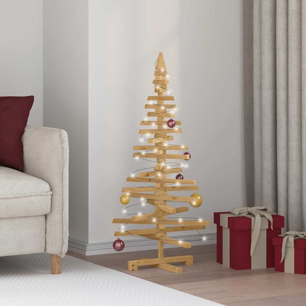 Wooden Christmas Tree with Stand Brown 47.24 in Solid pine wood