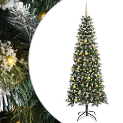 Artificial Christmas Tree with 300 LEDs Green 82.68 in