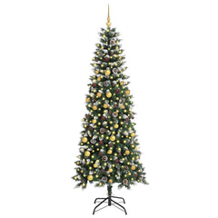 Artificial Christmas Tree with 300 LEDs Green 82.68 in