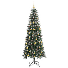 Artificial Christmas Tree with 300 LEDs Green 82.68 in