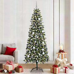 Artificial Christmas Tree with 300 LEDs Green 82.68 in