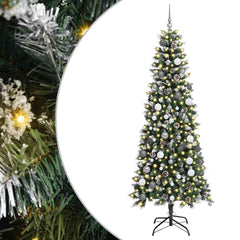 Artificial Christmas Tree with 300 LEDs Green 82.68 in