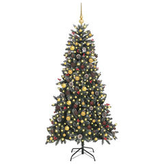 Artificial Christmas Tree with 300 LEDs Green 82.68 in