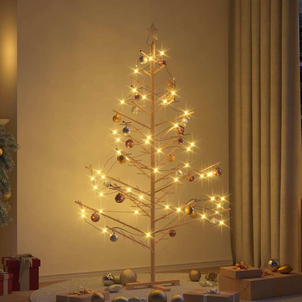 Wooden Christmas Tree Natural 70.87 in Solid pine wood