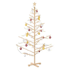 Wooden Christmas Tree Natural 70.87 in Solid pine wood