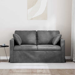 Sofa Dark Grey 54.33 x 30.71 x 31.50 in Velvet