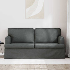 Sofa Dark Grey 63.78 x 31.50 x 33.46 in Fabric