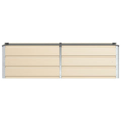 Planter Ivory 62.99 x 15.75 x 17.72 in Steel