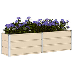 Planter Ivory 62.99 x 15.75 x 17.72 in Steel