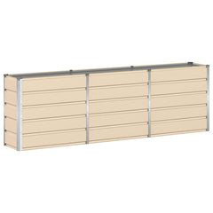 Planter Ivory 94.49 x 15.75 x 29.53 in Steel