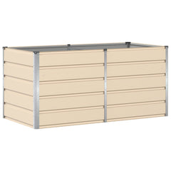 Planter Ivory 62.99 x 31.50 x 29.53 in Steel