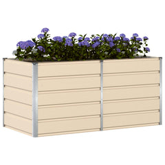 Planter Ivory 62.99 x 31.50 x 29.53 in Steel