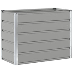 Planter Light Grey 39.37 x 19.69 x 30.31 in Galvanised Steel